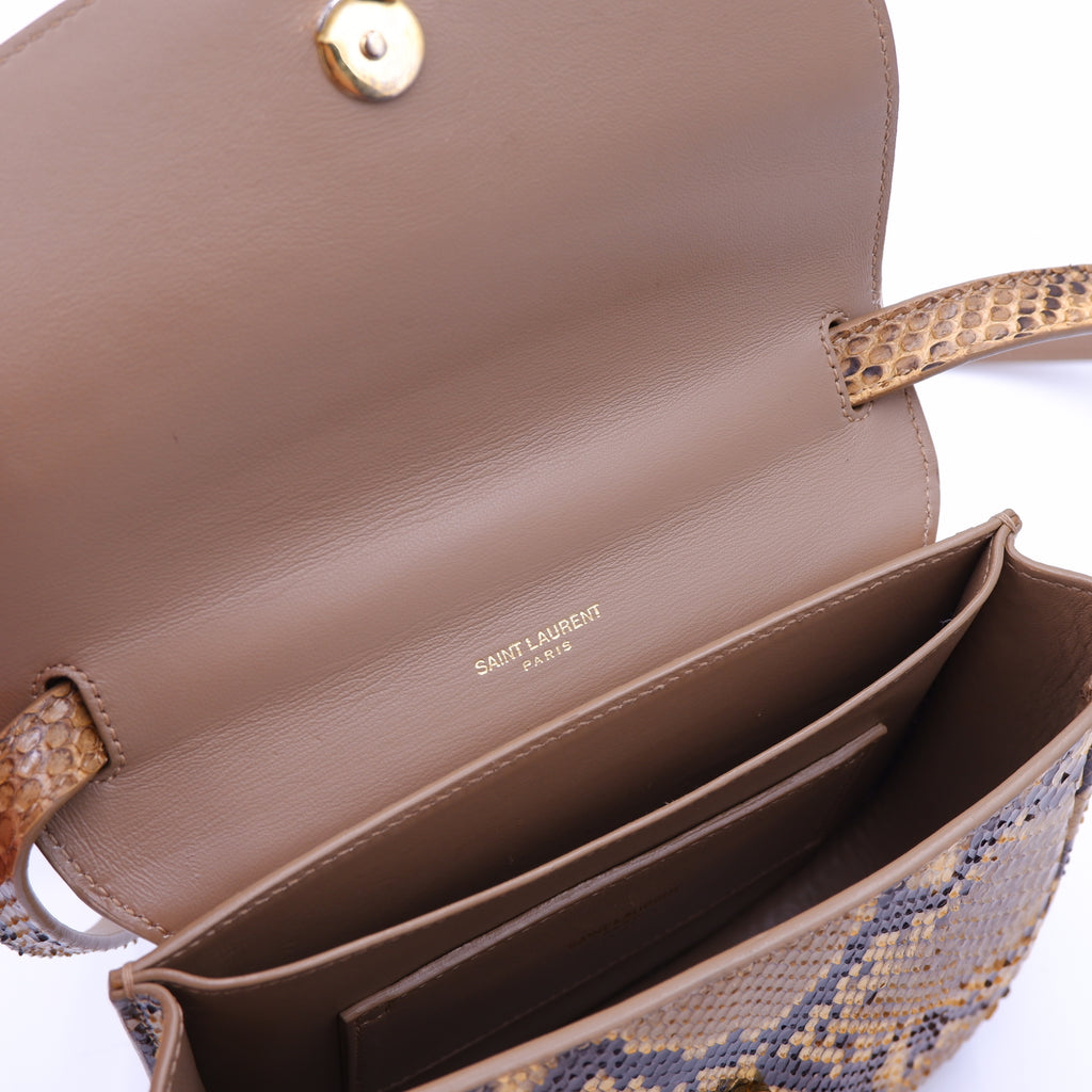 Saint Laurent Kaia Natural Python Crossbody — 2020