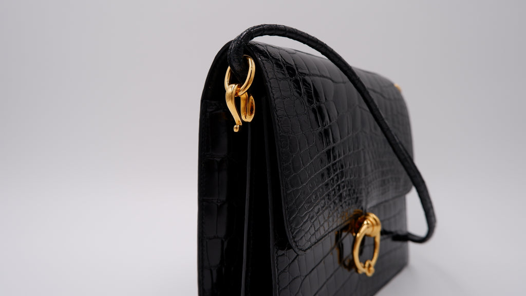 Hermès Séquana Noir Alligator — 1990