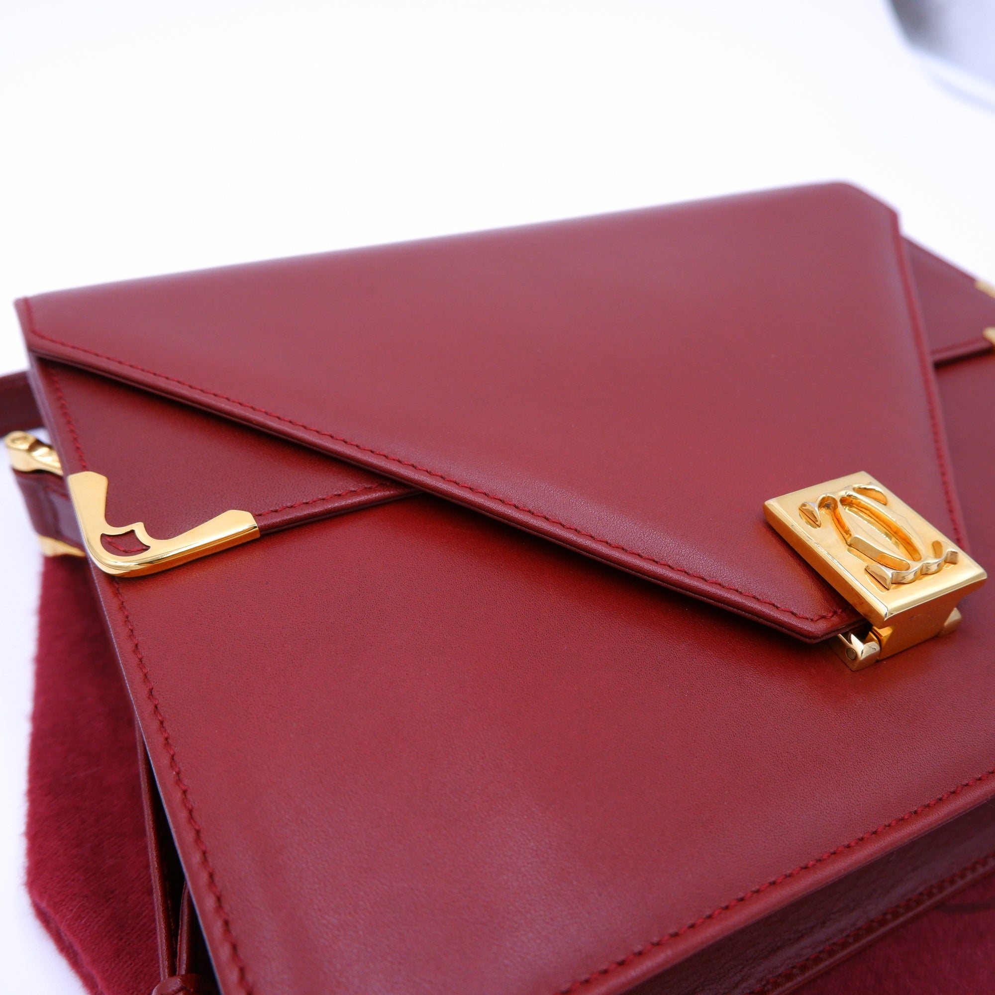 Vintage Must de Cartier Bordeaux Envelope — 1990s