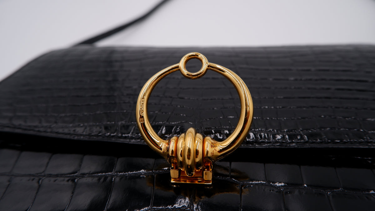 Hermès Séquana Noir Alligator — 1990