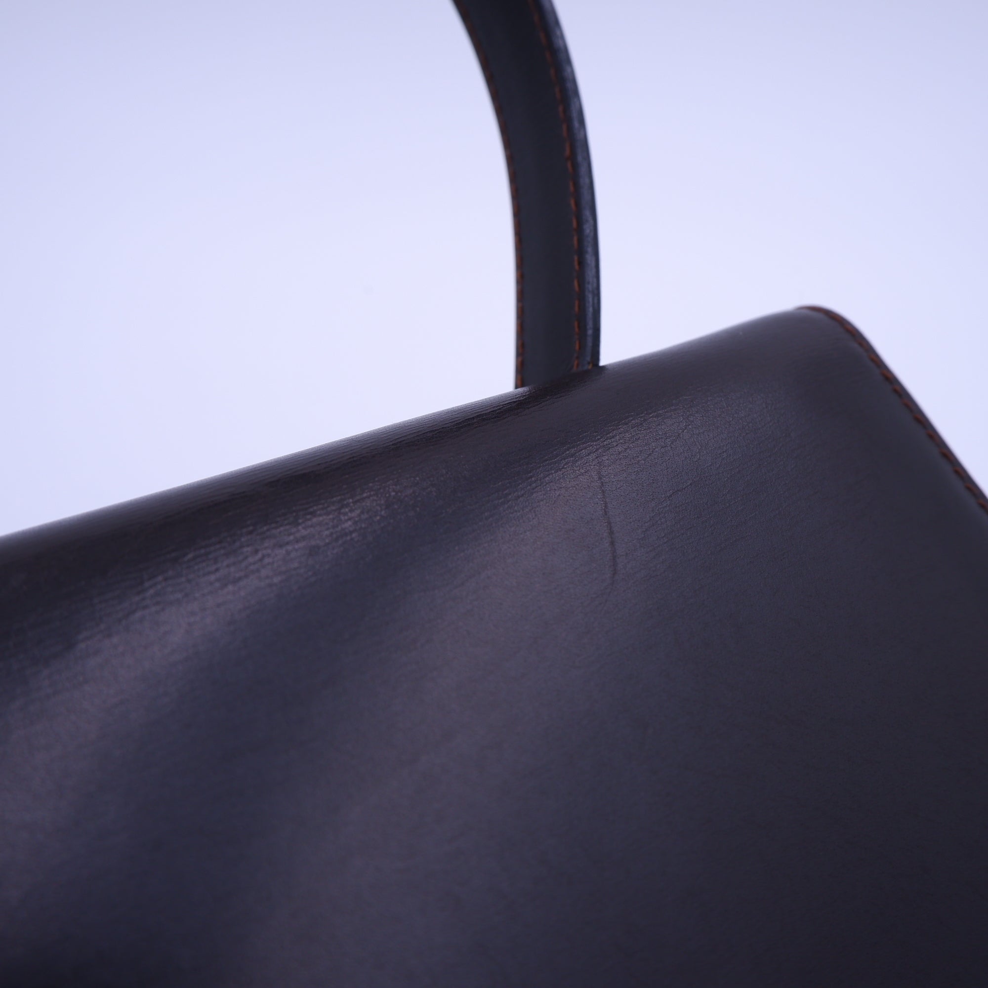 Celine Dark Chocolate Brown Equestrian Buckle Bag — 1970s–1980s