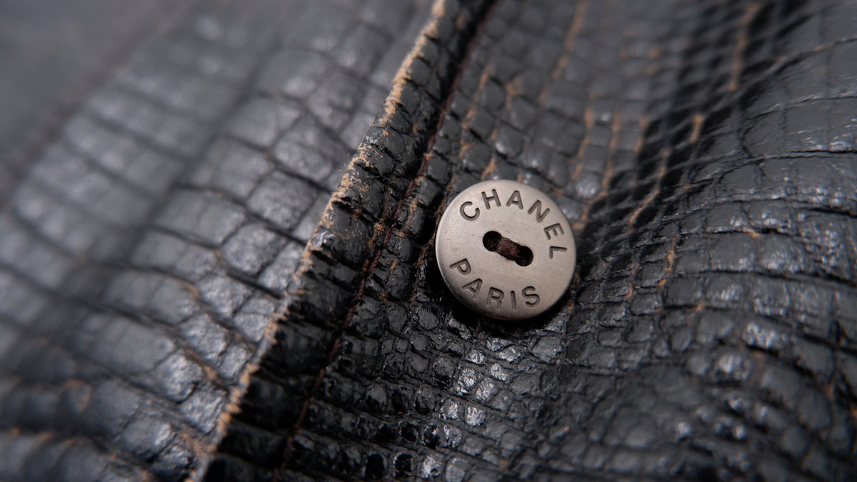 Chanel Deep Brown Croc-Effect Runway Gilet — F/W 2003