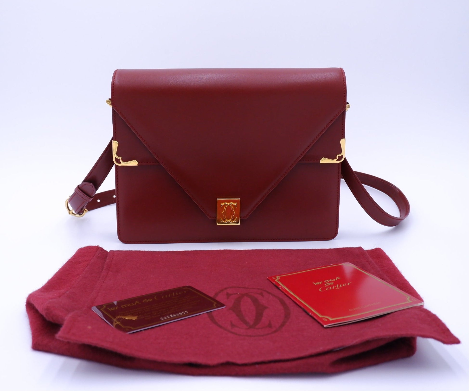 Vintage Must de Cartier Bordeaux Envelope — 1990s