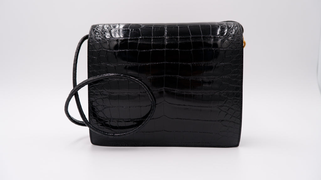 Hermès Séquana Noir Alligator — 1990
