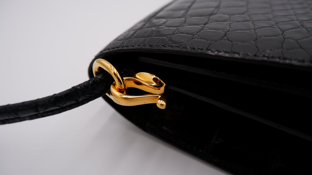 Hermès Séquana Noir Alligator — 1990