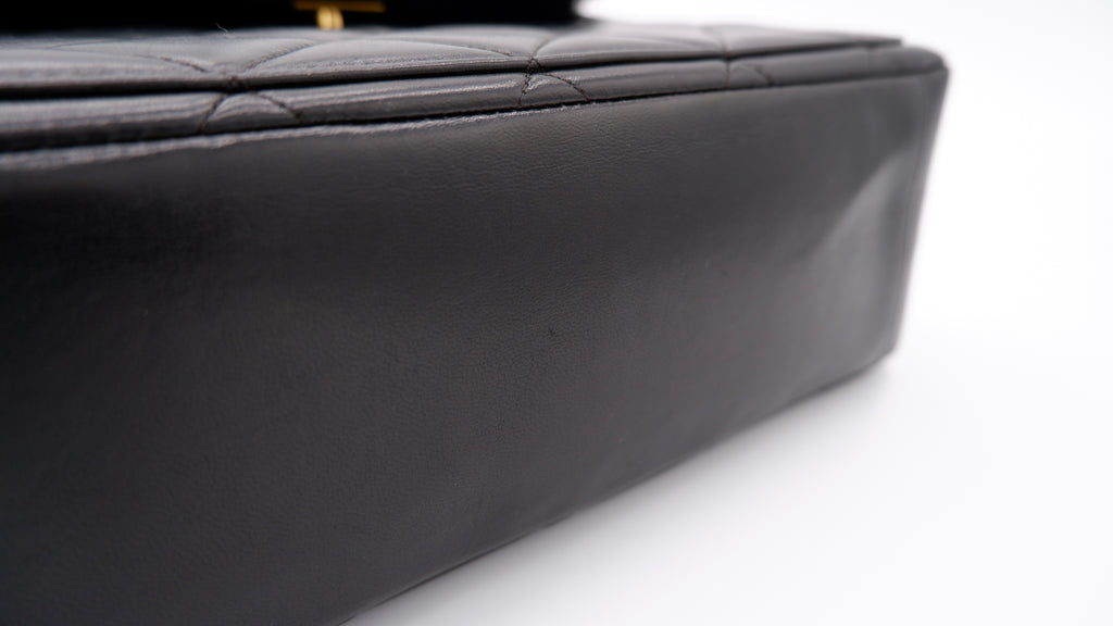 Chanel Black Lambskin Double CC Turnlock Shoulder Bag — 1996-1997