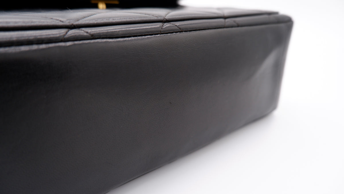 Chanel Black Lambskin Double CC Turnlock Shoulder Bag — 1996-1997