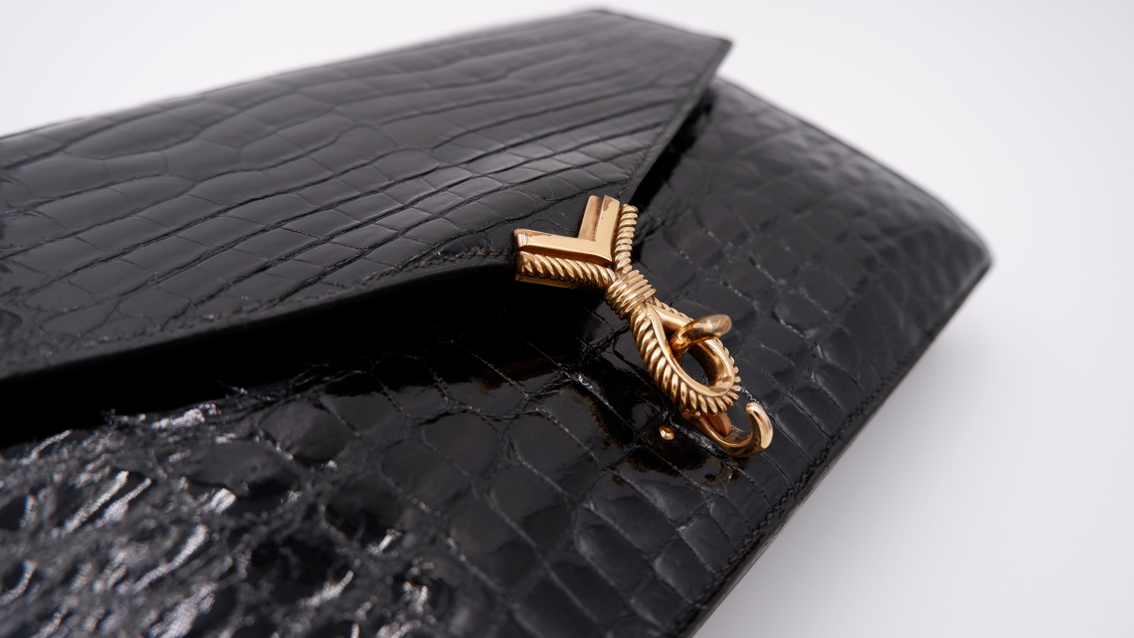 Hermès Cordeau in Black Crocodile — 1964
