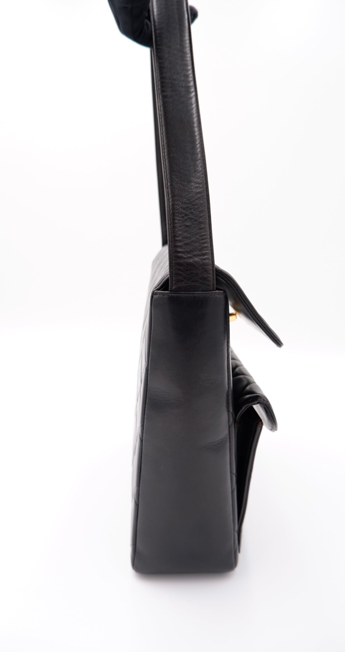 Chanel Black Lambskin Double CC Turnlock Shoulder Bag — 1996-1997