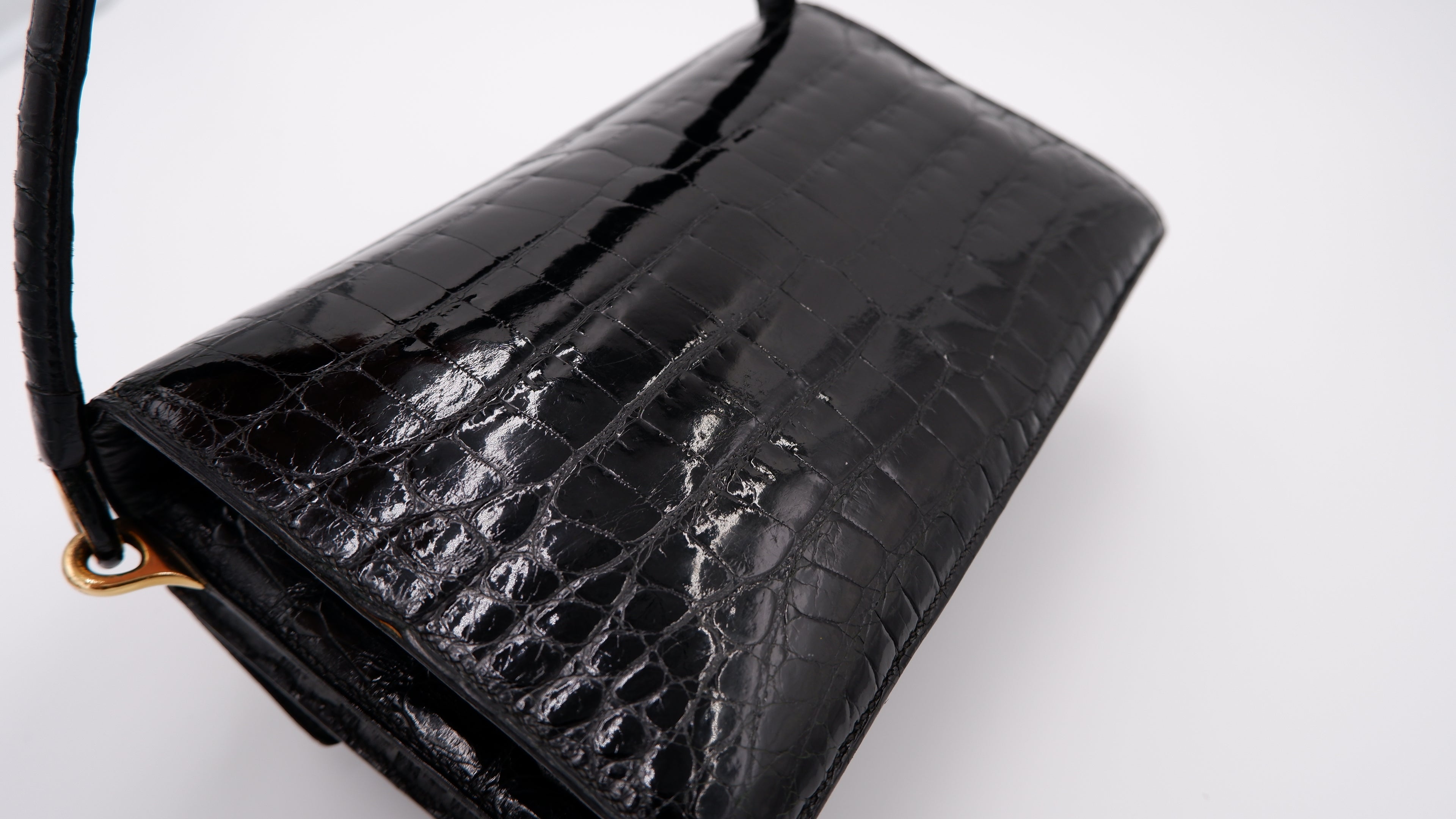 Hermès Cordeau in Black Crocodile — 1964
