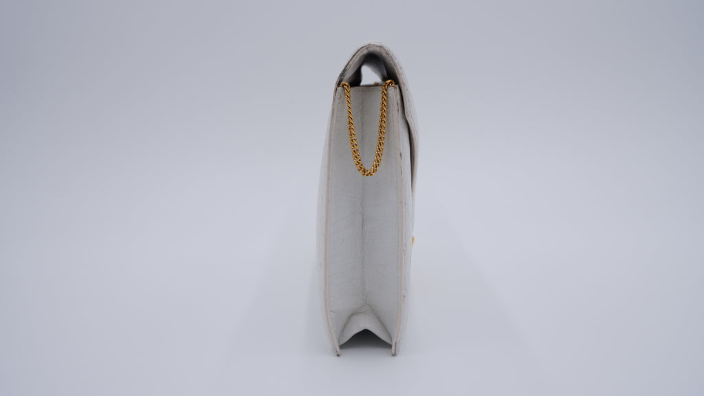 Hermès Off White Ostrich Lydie — 1986