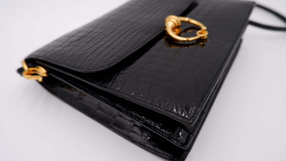 Hermès Séquana Noir Alligator — 1990