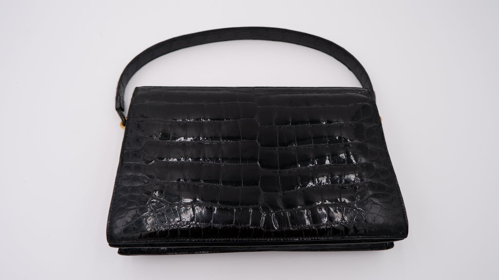 Hermès Cordeau in Black Crocodile — 1964