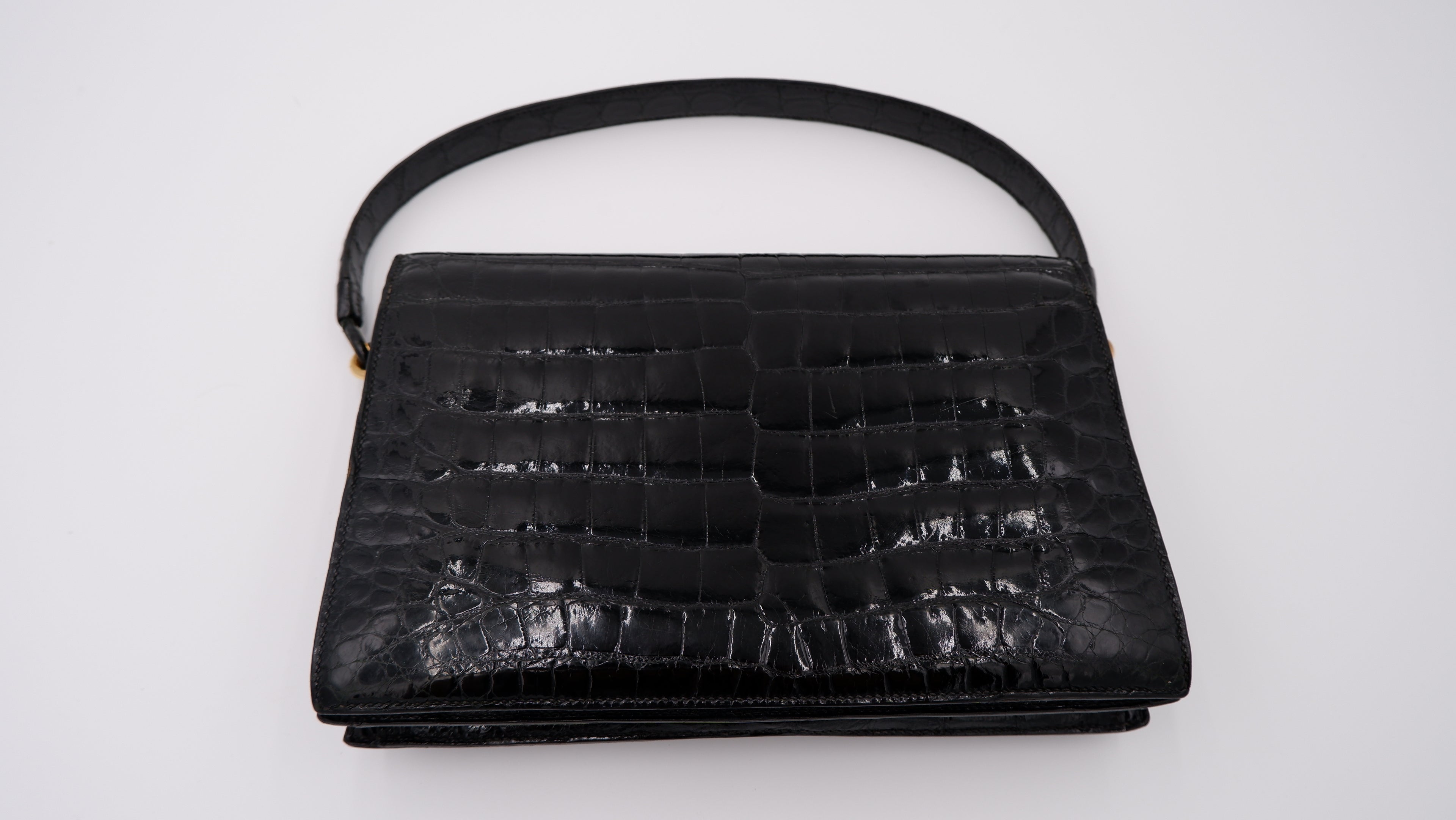 Hermès Cordeau in Black Crocodile — 1964
