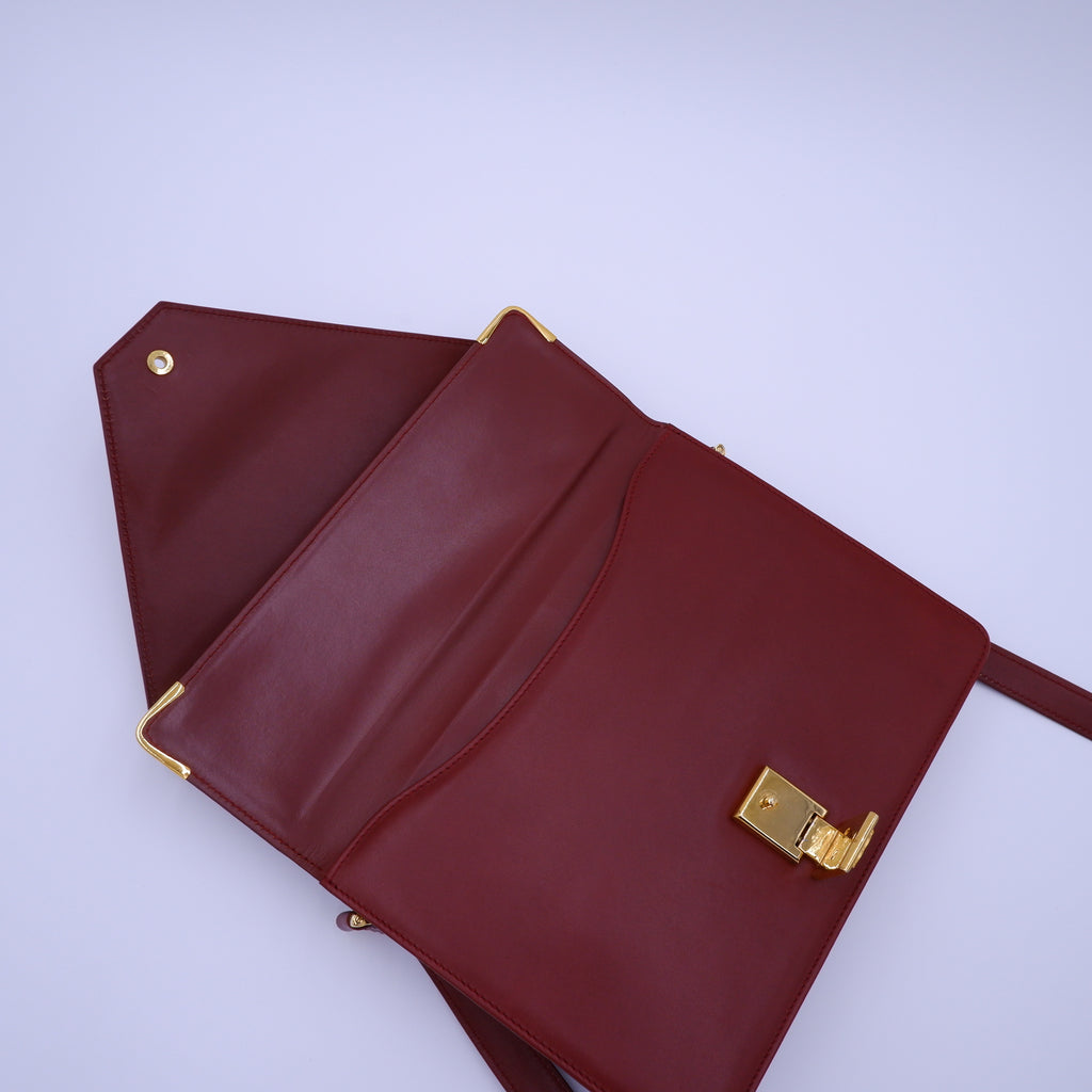 Vintage Must de Cartier Bordeaux Envelope — 1990s