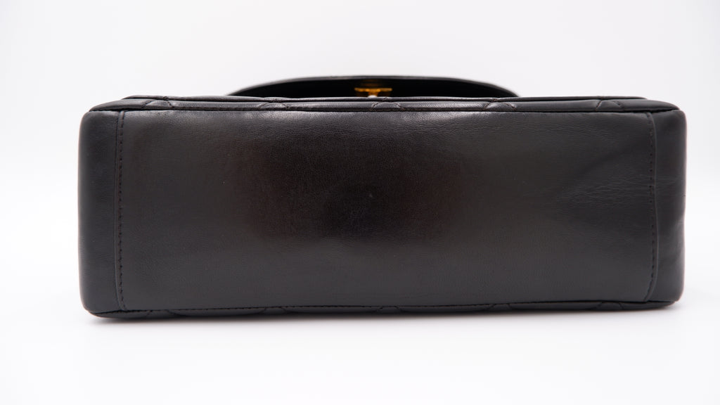 Chanel Black Lambskin Double CC Turnlock Shoulder Bag — 1996-1997