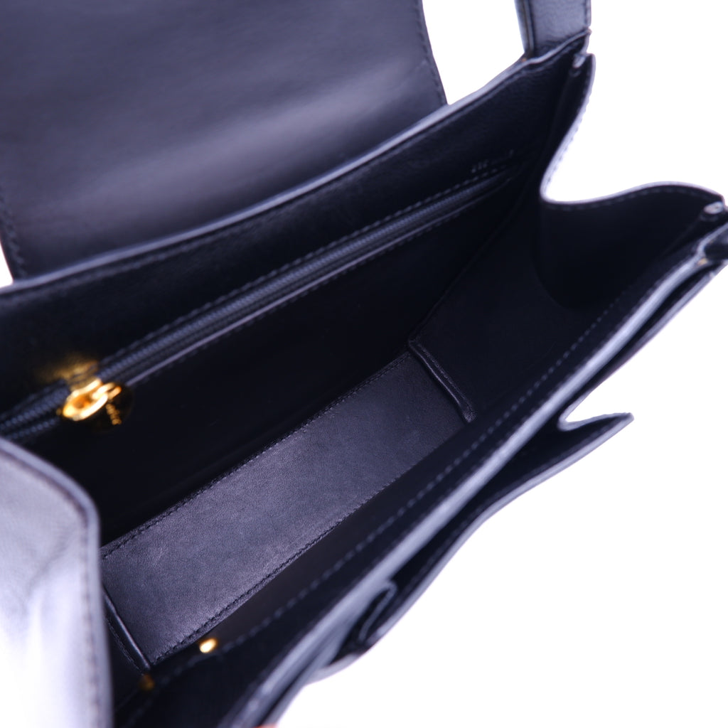 Vintage CARTIER Panthere Black Caviar Top Handle — 1995