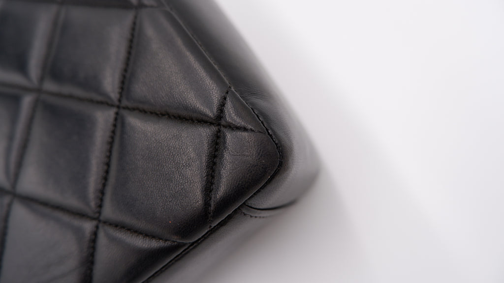 Chanel Black Lambskin Double CC Turnlock Shoulder Bag — 1996-1997