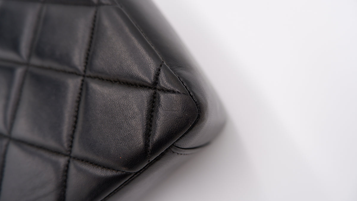 Chanel Black Lambskin Double CC Turnlock Shoulder Bag — 1996-1997