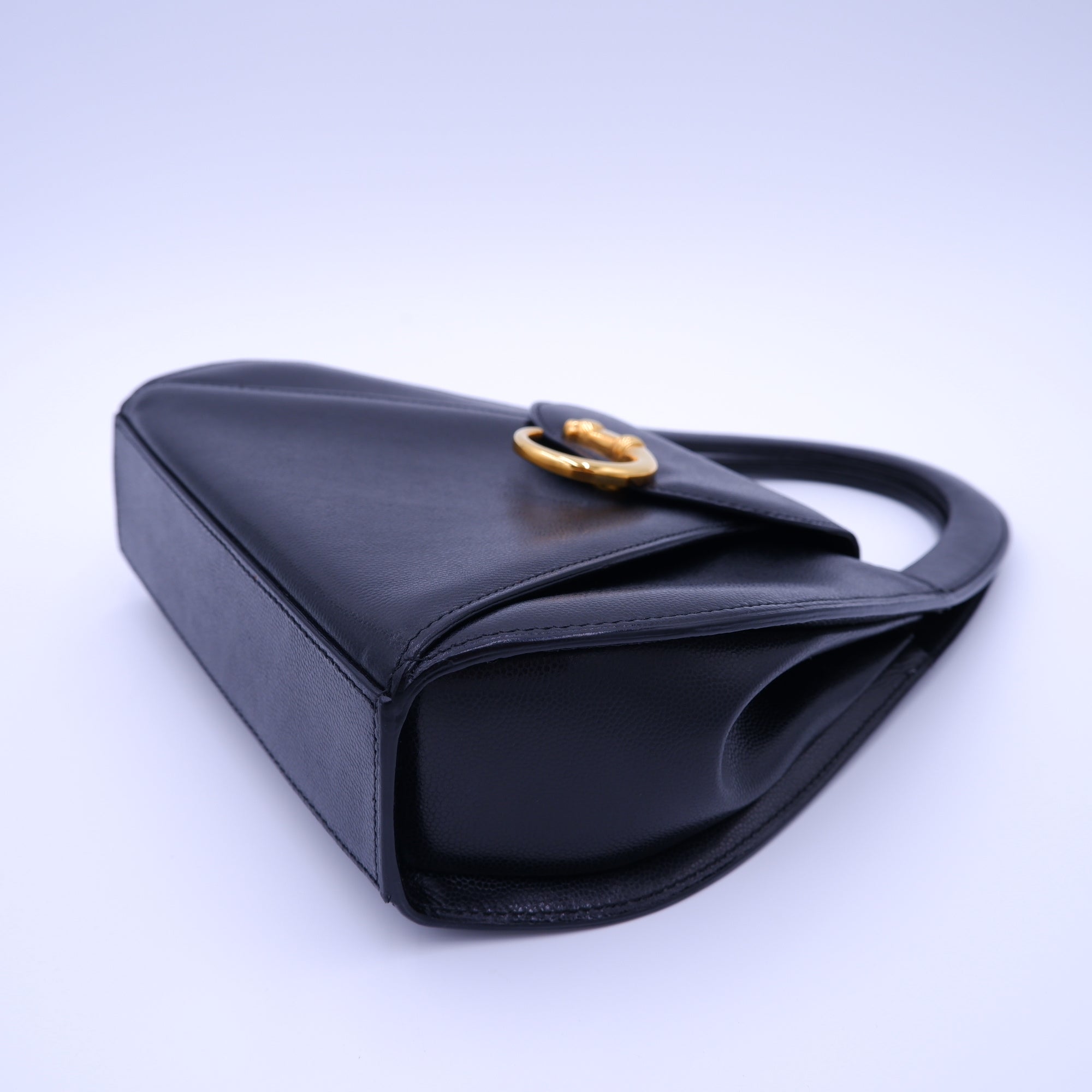 Vintage CARTIER Panthere Black Caviar Top Handle — 1995