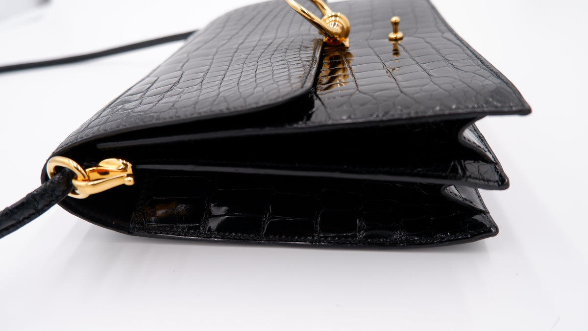 Hermès Séquana Noir Alligator — 1990