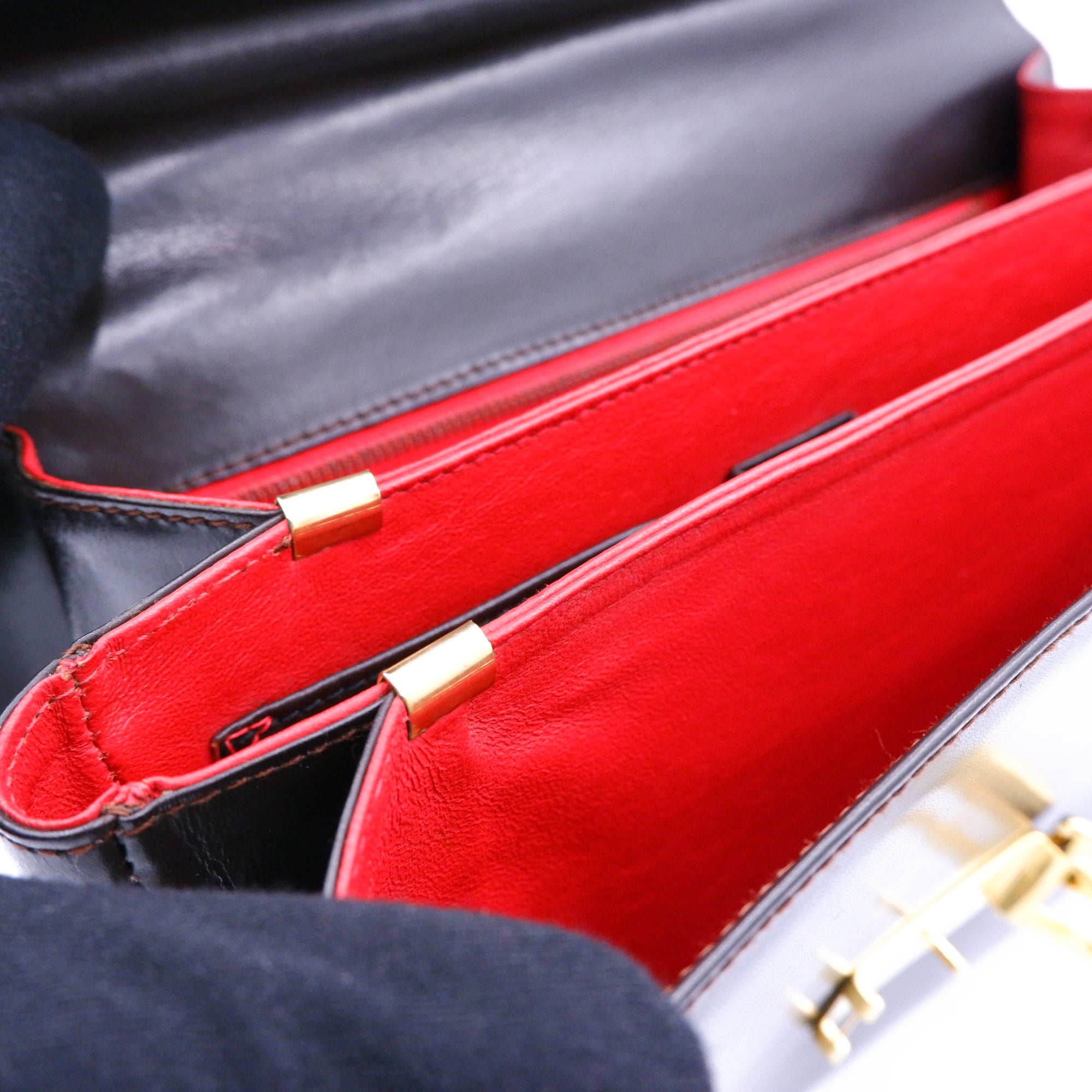 Celine Dark Chocolate Brown Equestrian Buckle Bag — 1970s–1980s