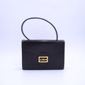 Celine Dark Chocolate Brown Equestrian Buckle Bag — 1970s–1980s