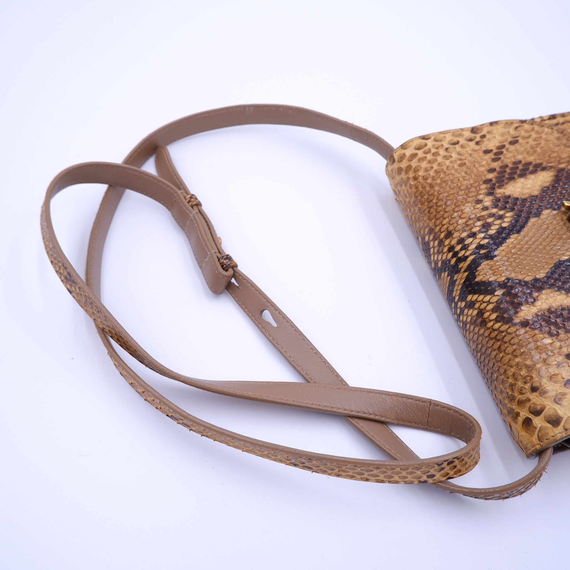 Saint Laurent Kaia Natural Python Crossbody — 2020
