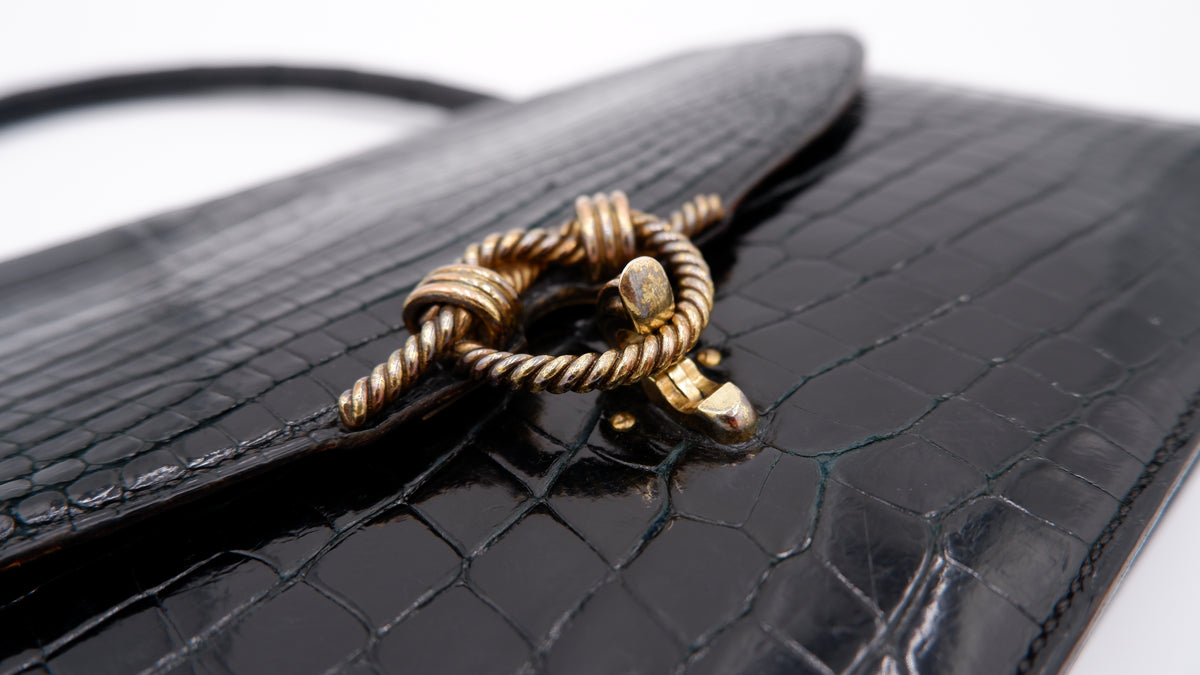 Hermès Noir Cordelière — 1960