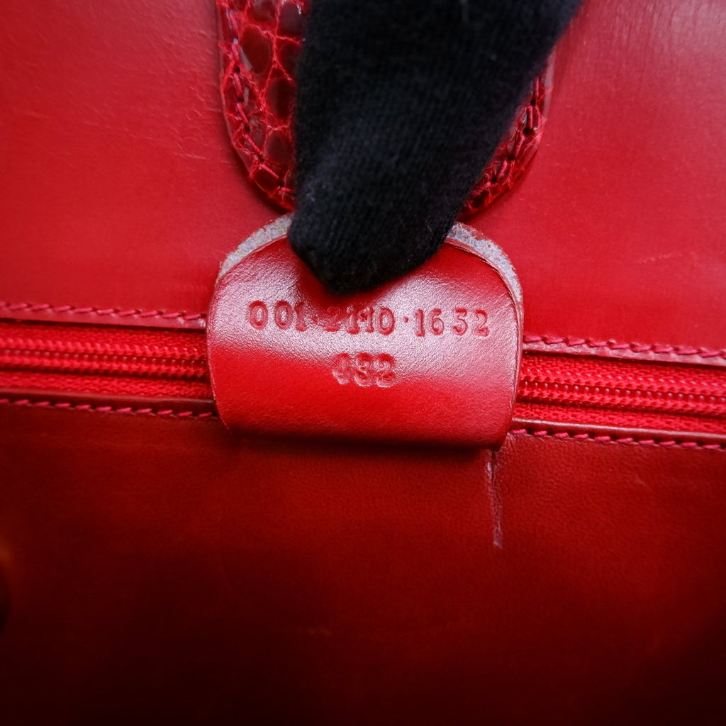 Gucci Burgundy Alligator Crossbody — 80's