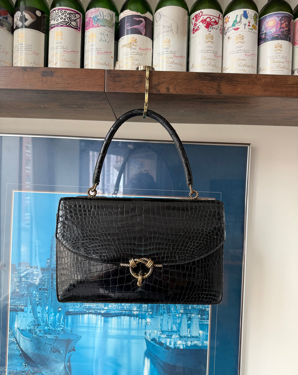 Hermès Noir Cordelière — 1960