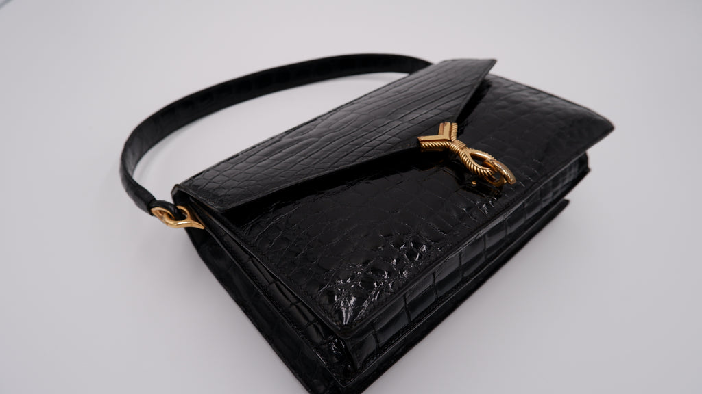 Hermès Cordeau in Black Crocodile — 1964