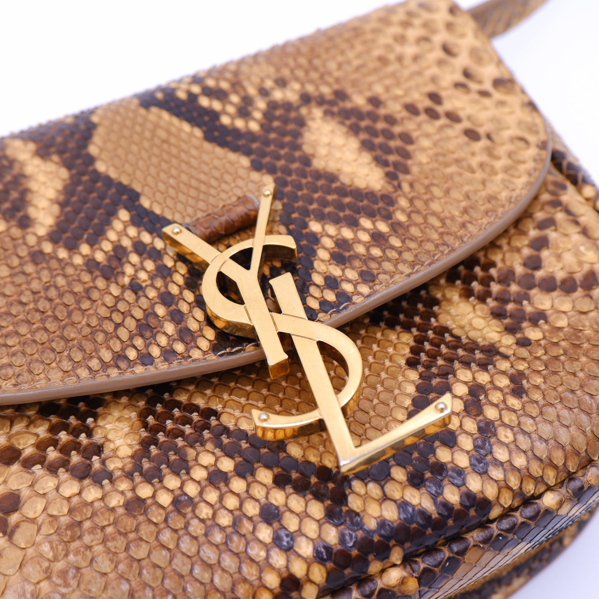 Saint Laurent Kaia Natural Python Crossbody — 2020