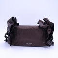 Prada Metallic Brown Nappa Ruffle Bag — 2008