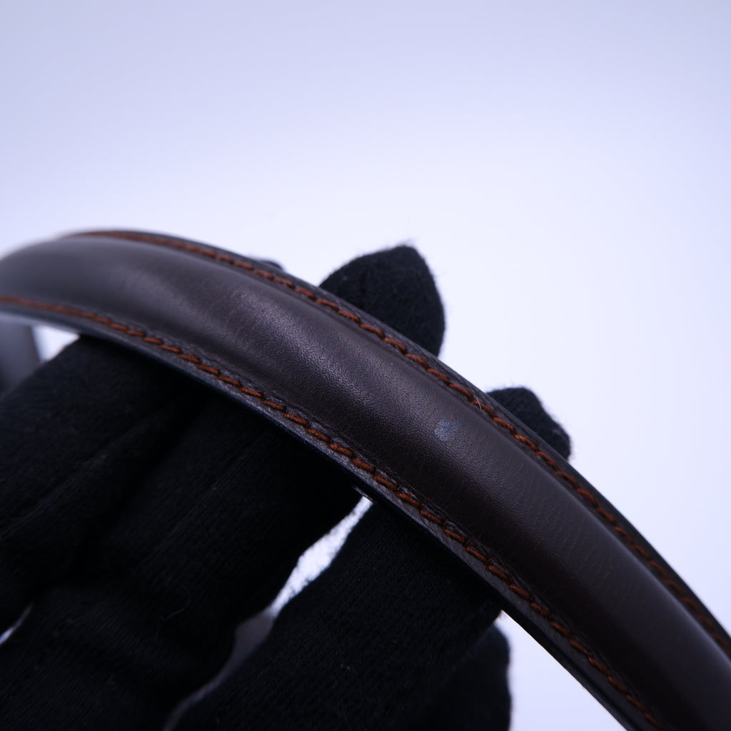 Celine Dark Chocolate Brown Equestrian Buckle Bag — 1970s–1980s