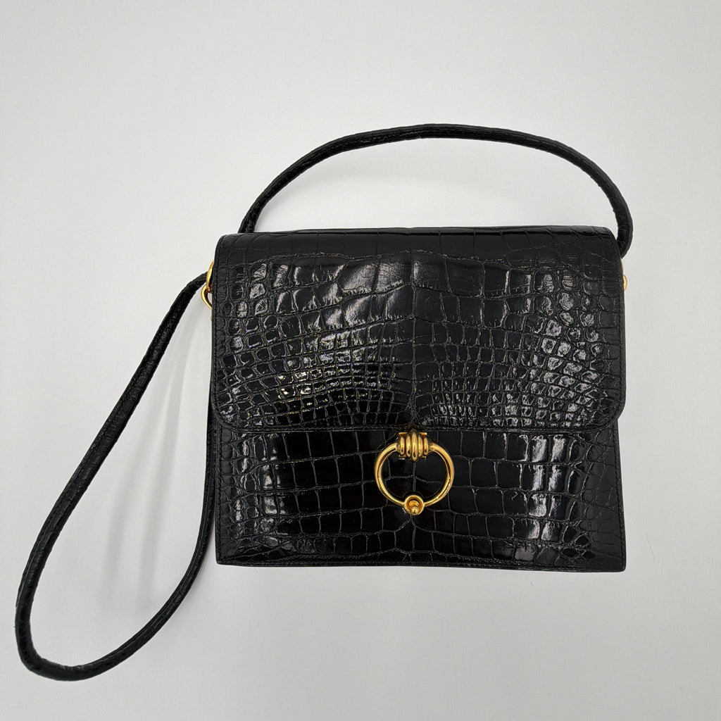 Hermès Séquana Noir Alligator — 1990