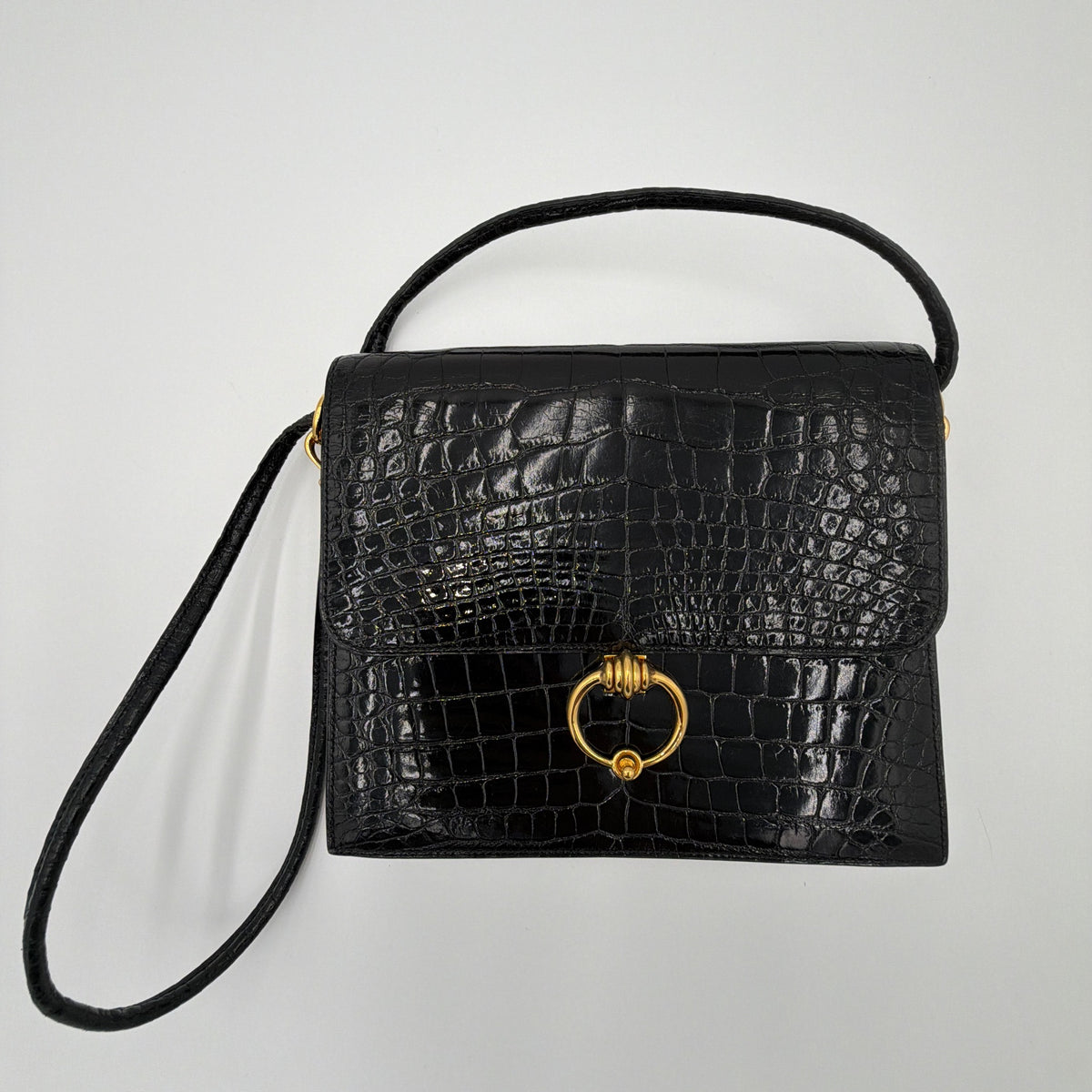 Hermès Séquana Noir Alligator — 1990