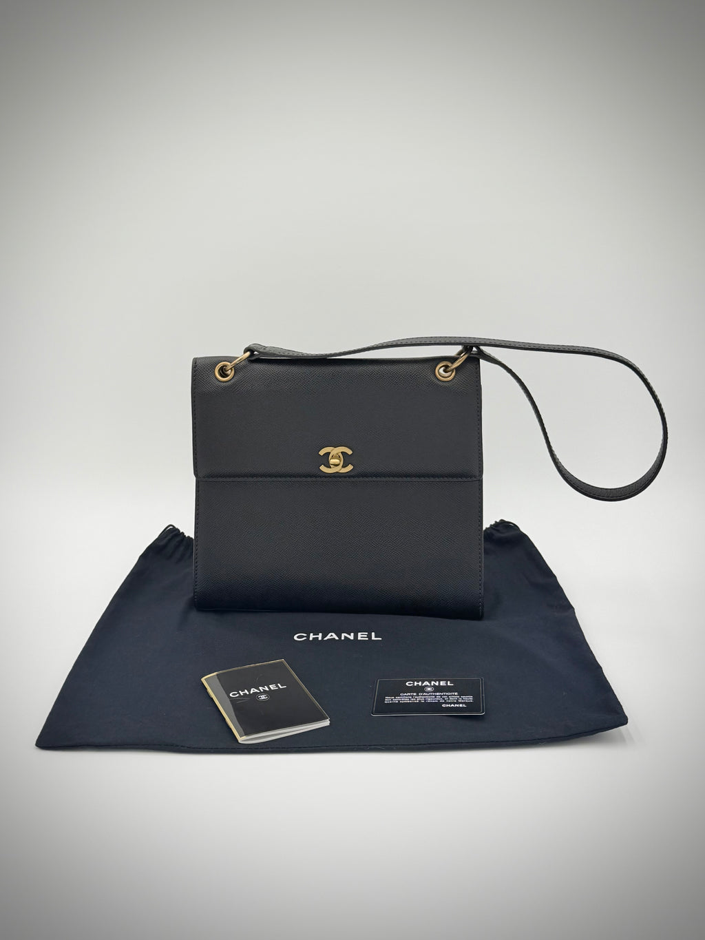 Chanel Black Caviar Shoulder Bag — 1997-1999