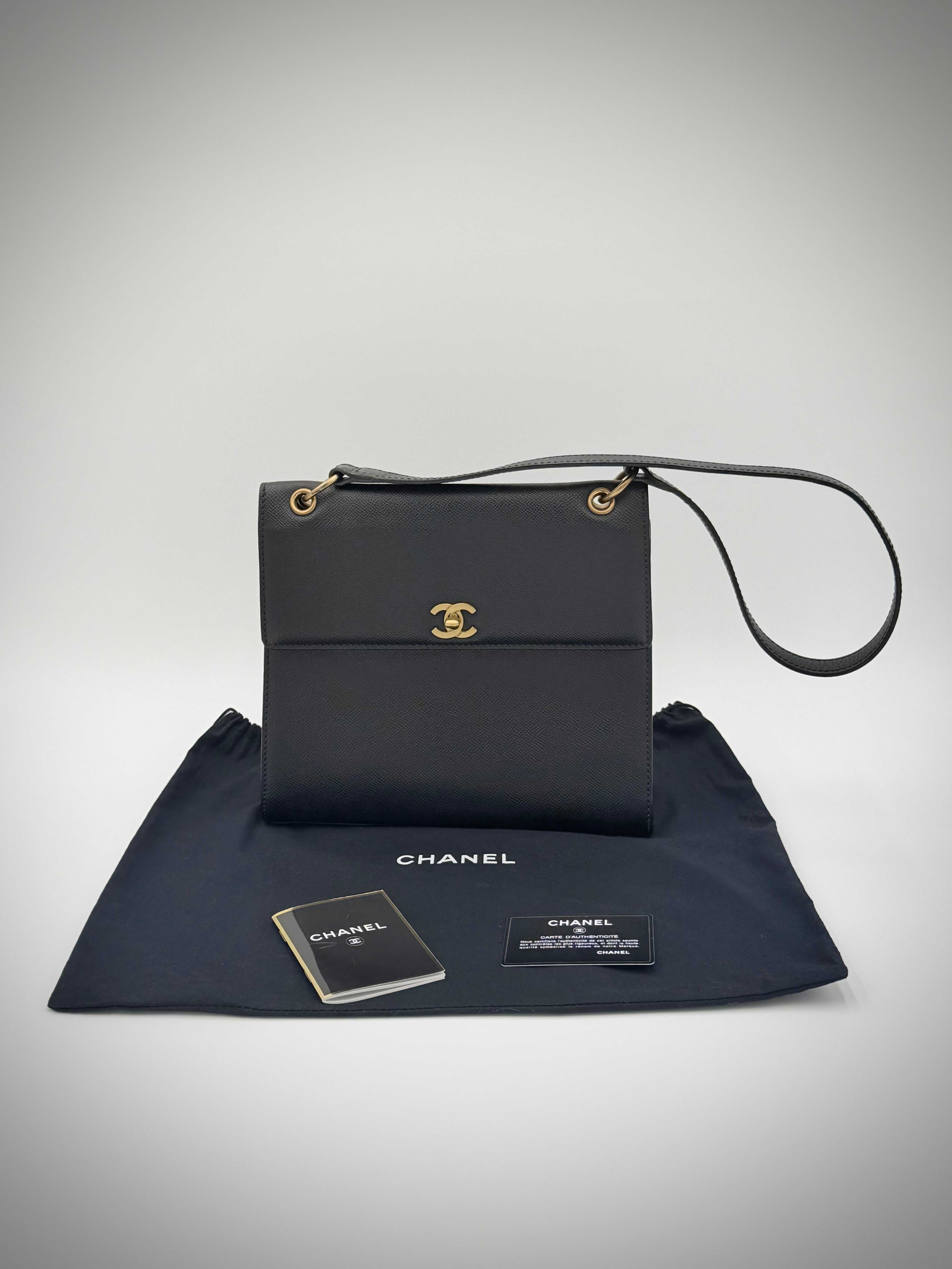 Chanel Black Caviar Shoulder Bag — 1997-1999