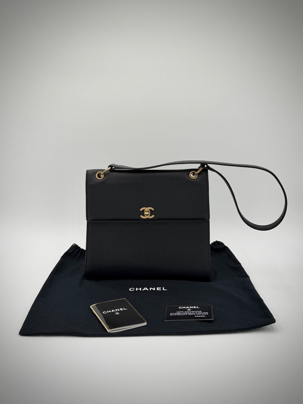 Chanel Black Caviar Shoulder Bag — 1997-1999
