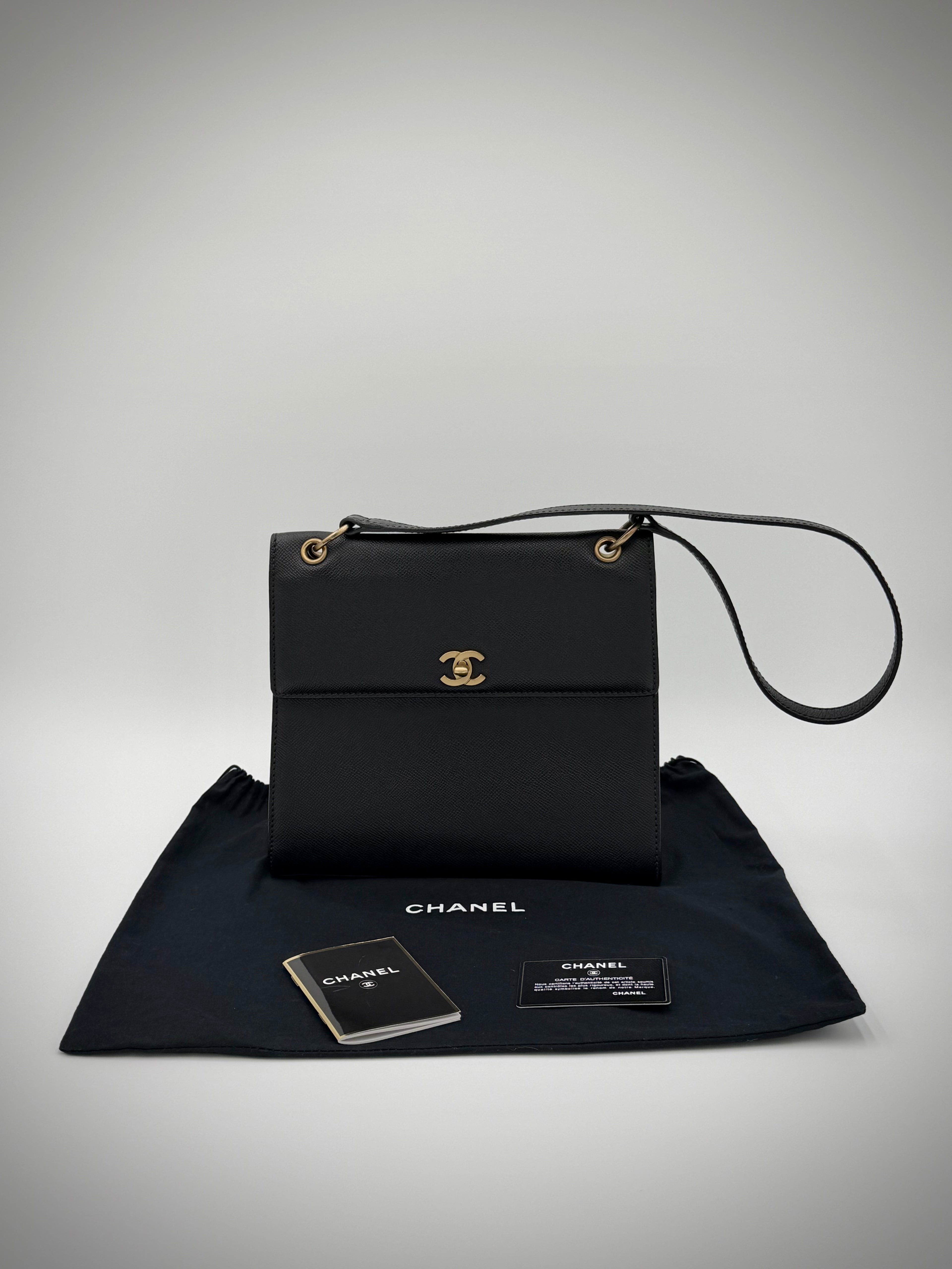 Chanel Black Caviar Shoulder Bag — 1997-1999