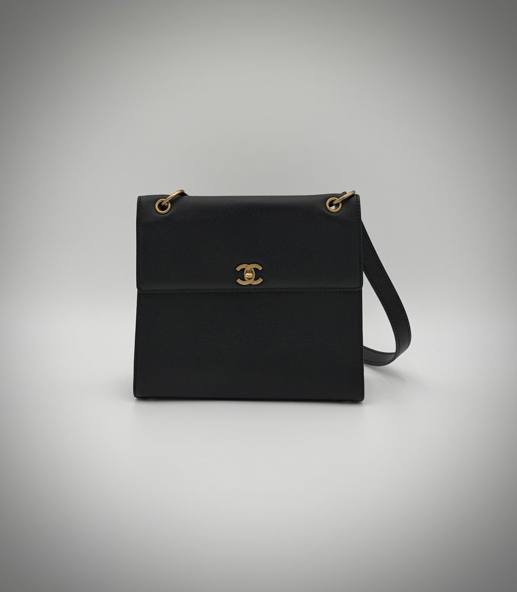 Chanel Black Caviar Shoulder Bag — 1997-1999