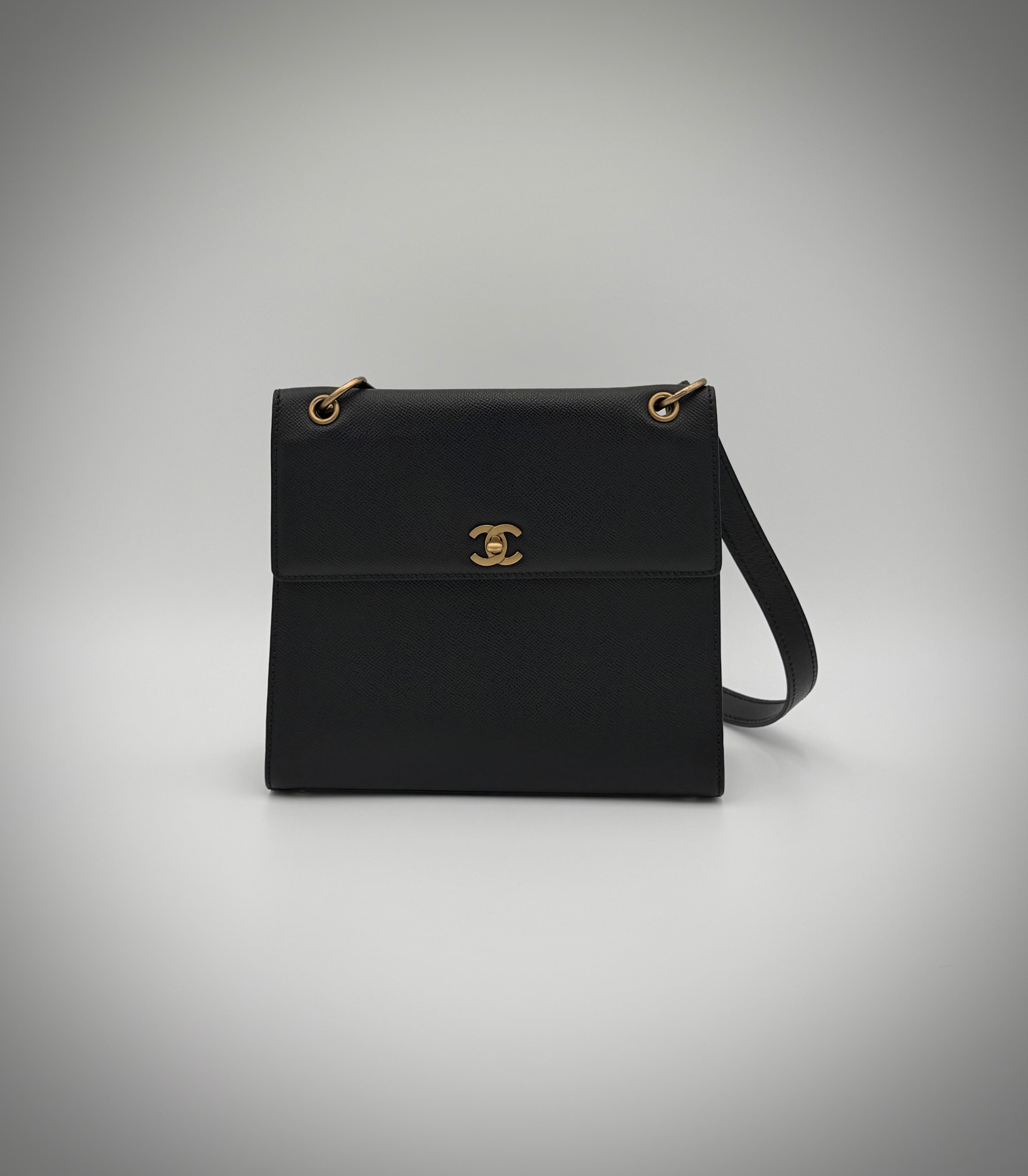 Chanel Black Caviar Shoulder Bag — 1997-1999